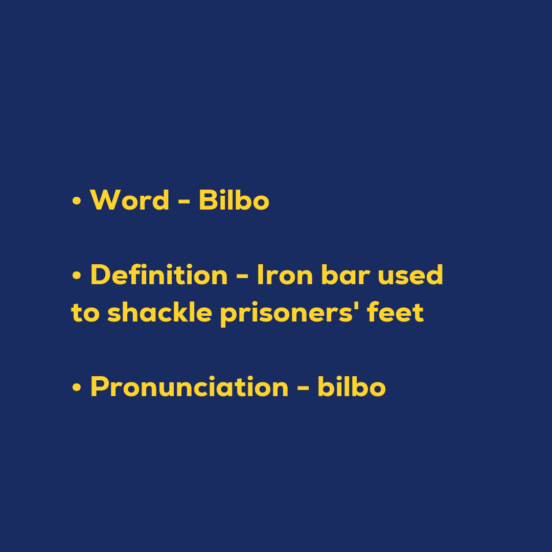Random Words - Bilbo