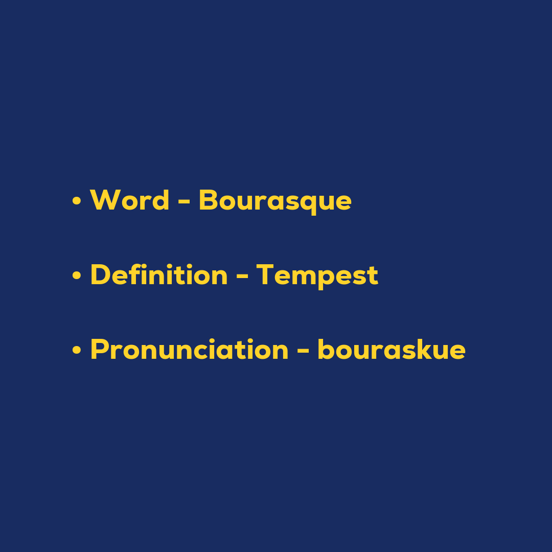 Random Words - Bourasque