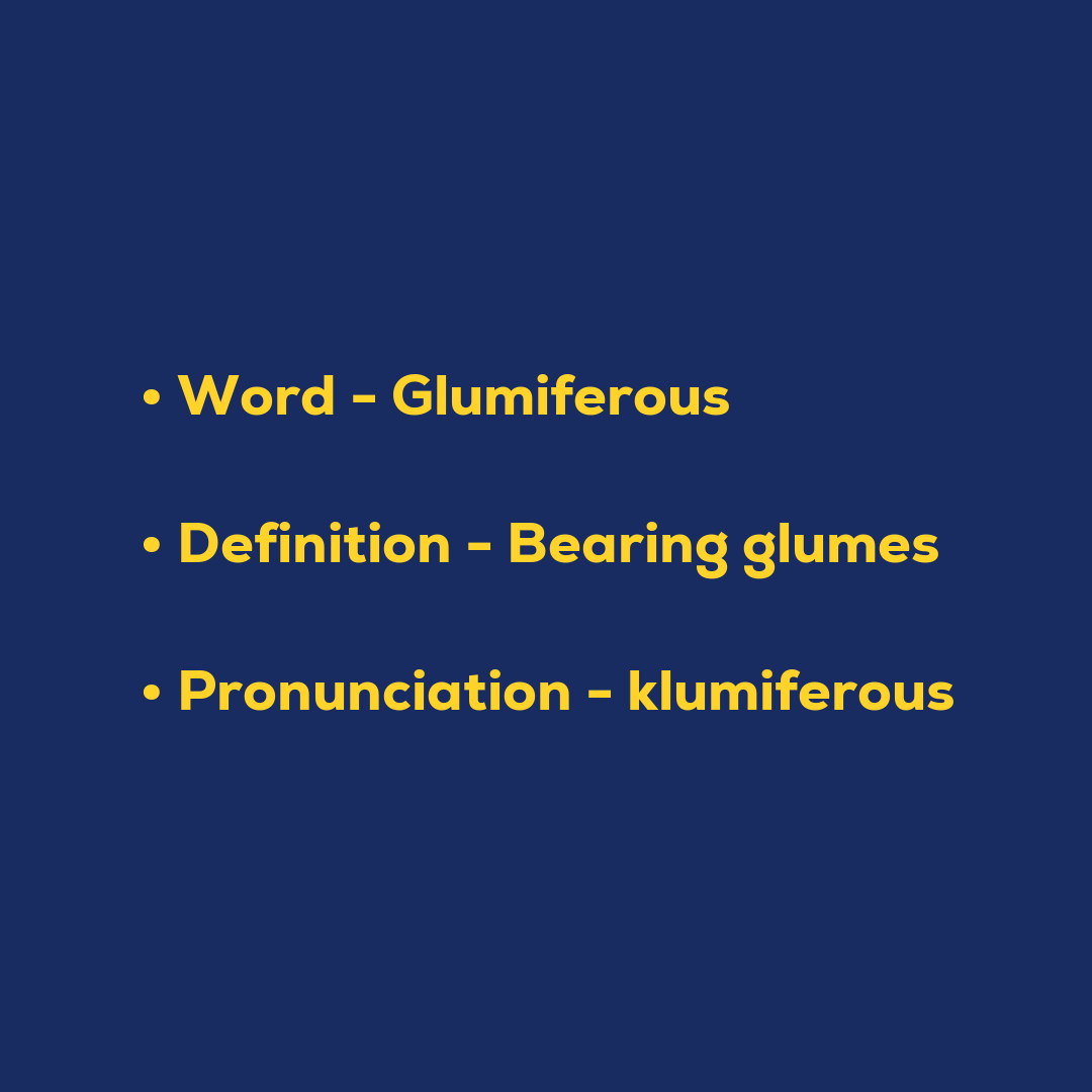 Random Words - Glumiferous