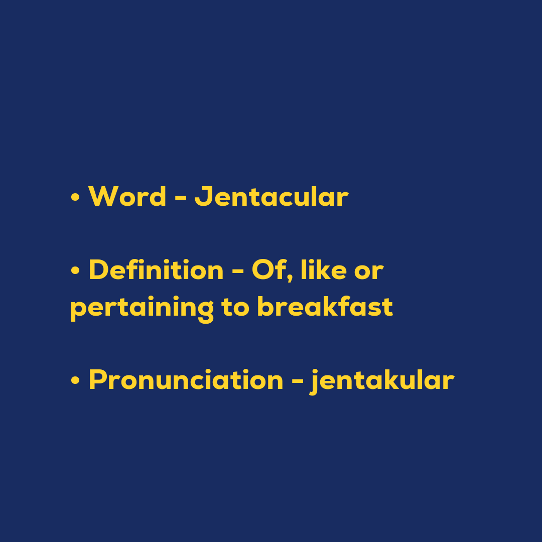 Random Words - Jentacular