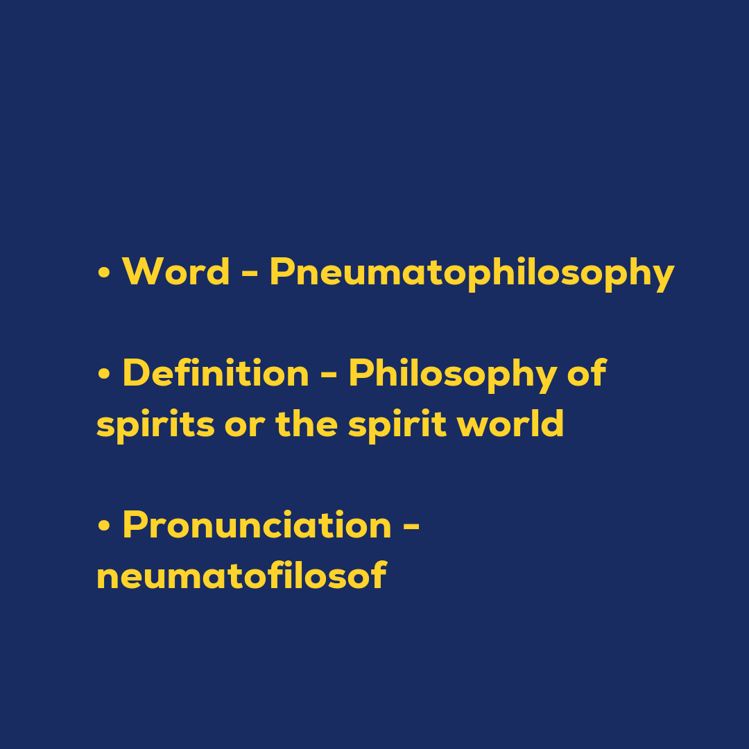 Random Words - Pneumatophilosophy
