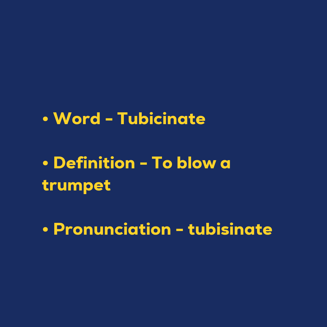 Random Words - Tubicinate