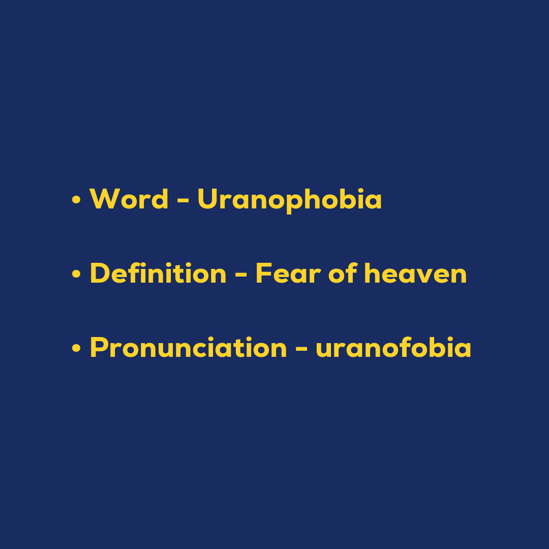 Uranophobia