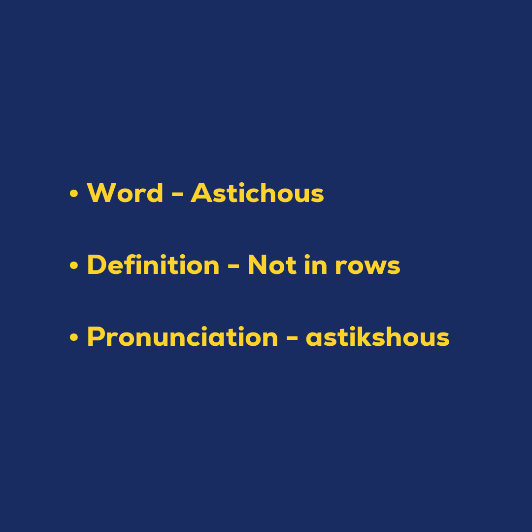 Random Words - Astichous