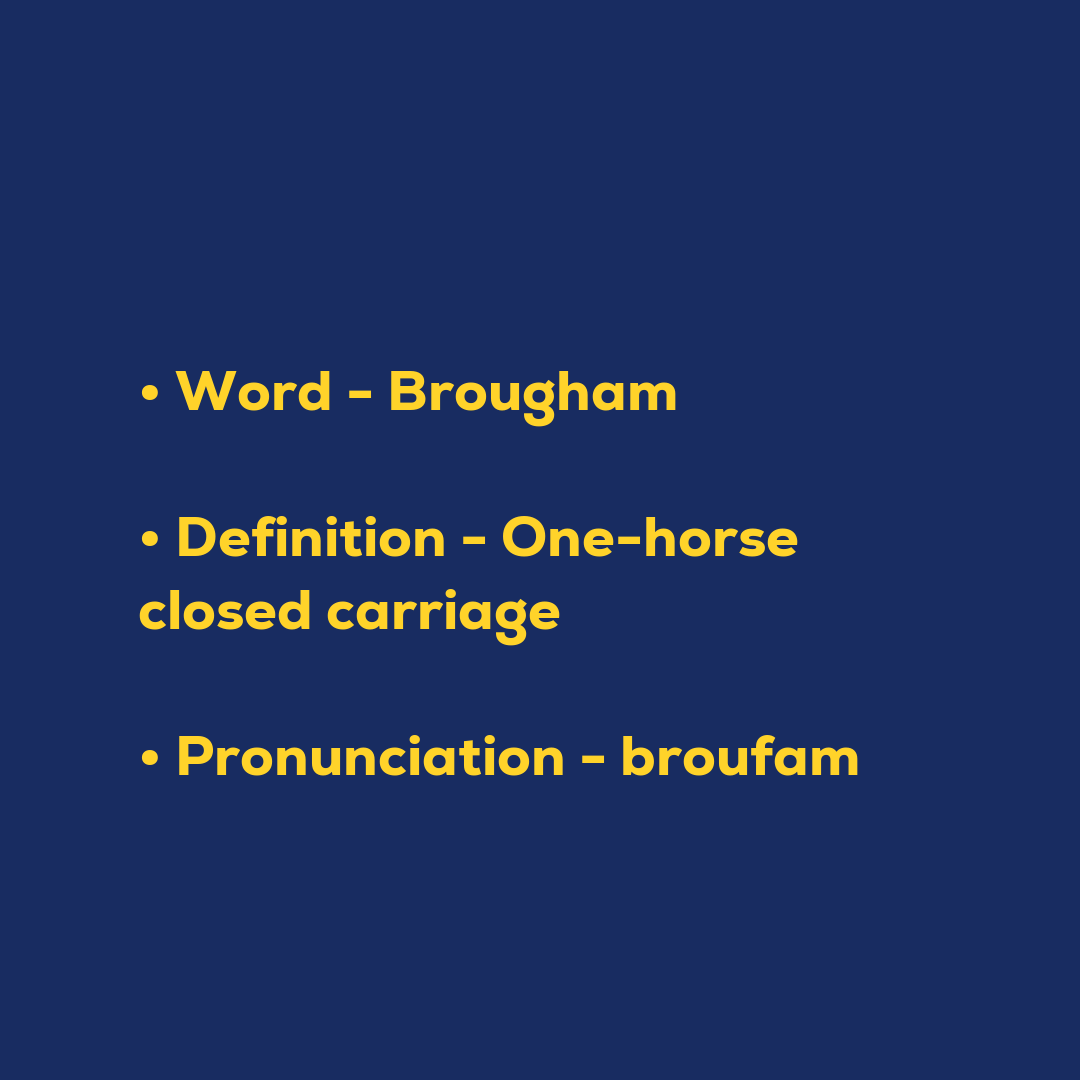 Random Words - Brougham