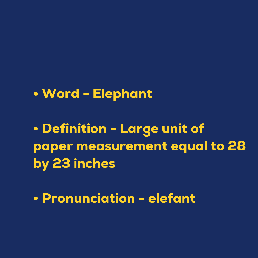 Random Words - Elephant
