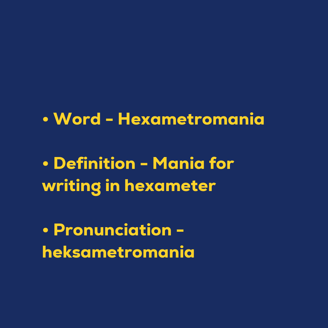 Random Words - Hexametromania