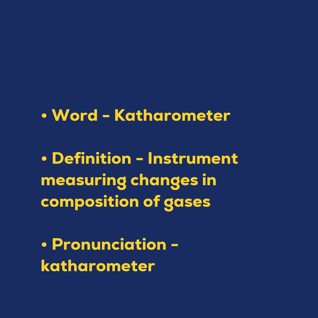Random Words - Katharometer