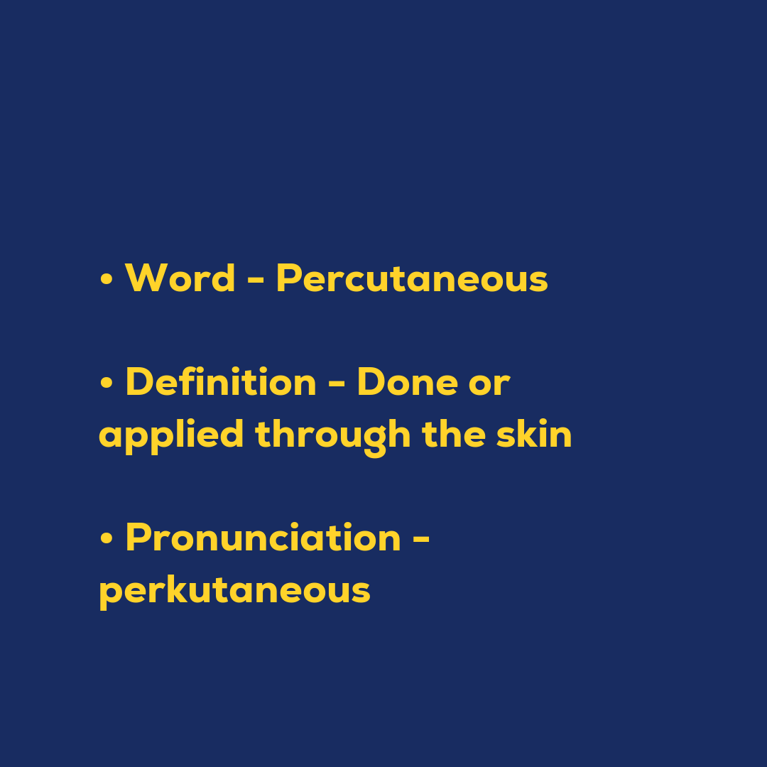 Random Words - Percutaneous