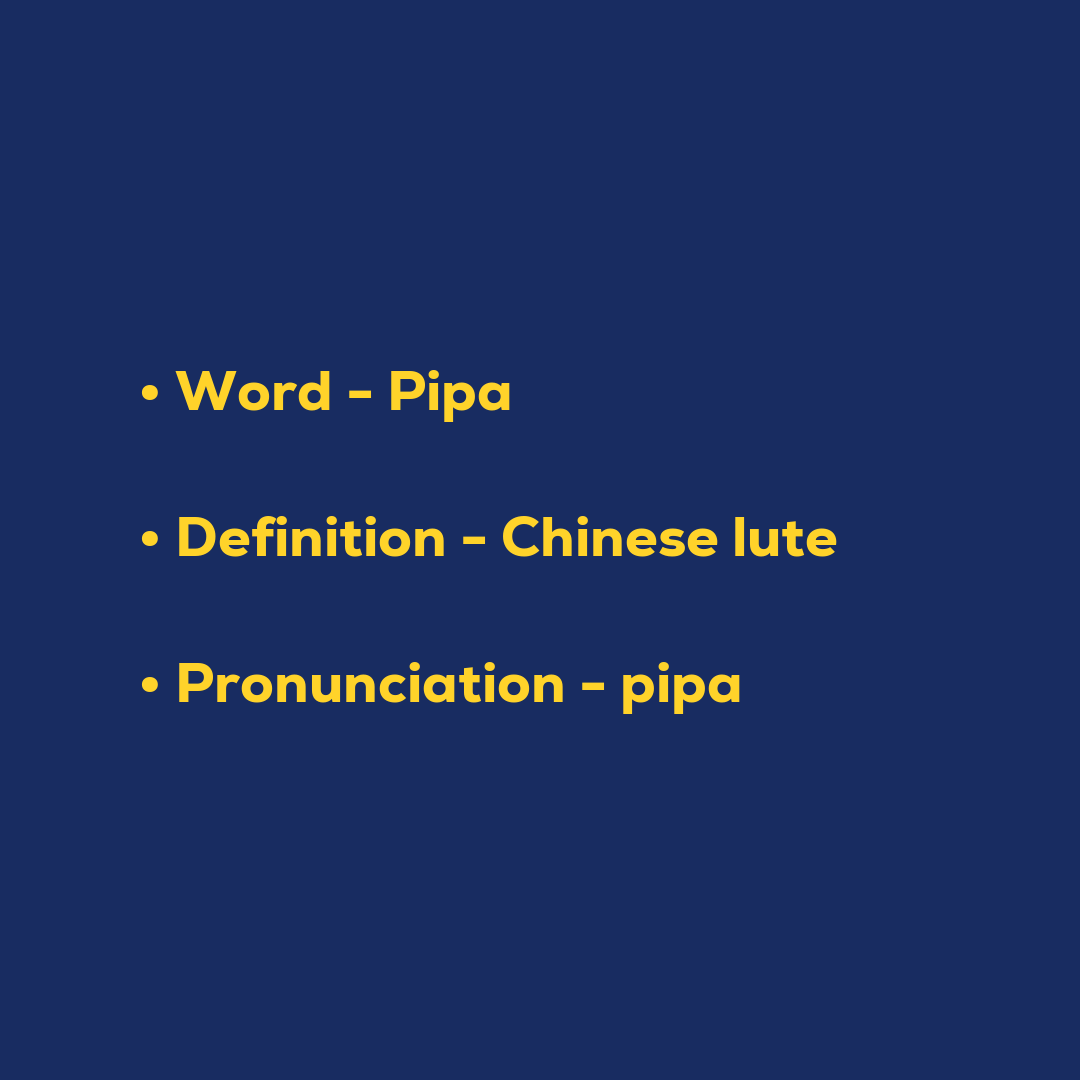 Random Words - Pipa