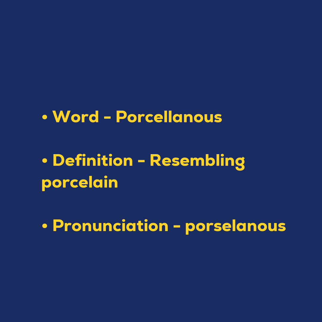 Random Words - Porcellanous