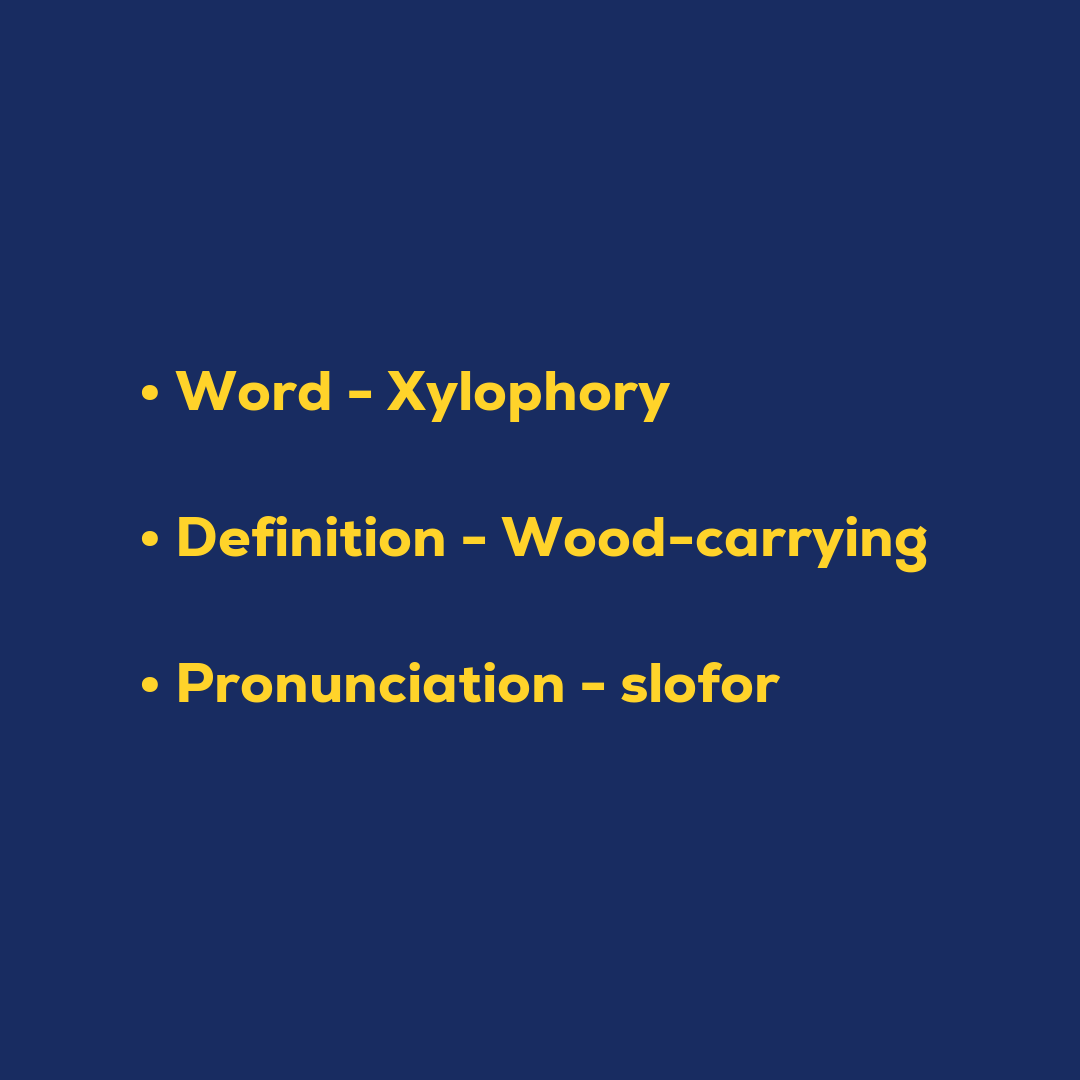 Random Words - Xylophory