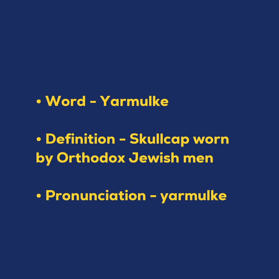 Random Words - Yarmulke