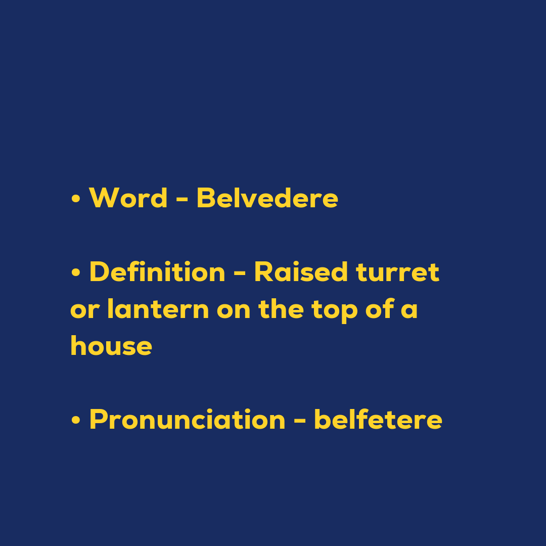 Random Words - Belvedere