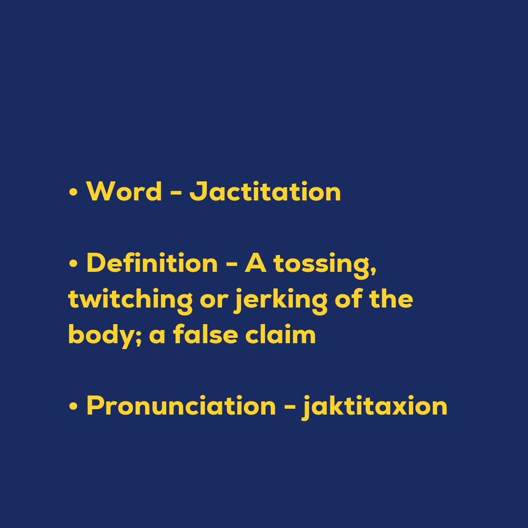 Random Words - Jactitation