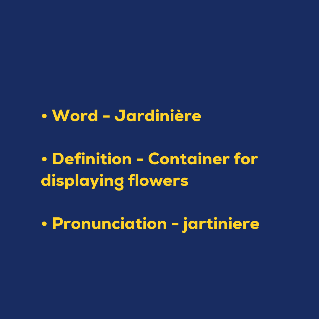Random Words - Jardinière