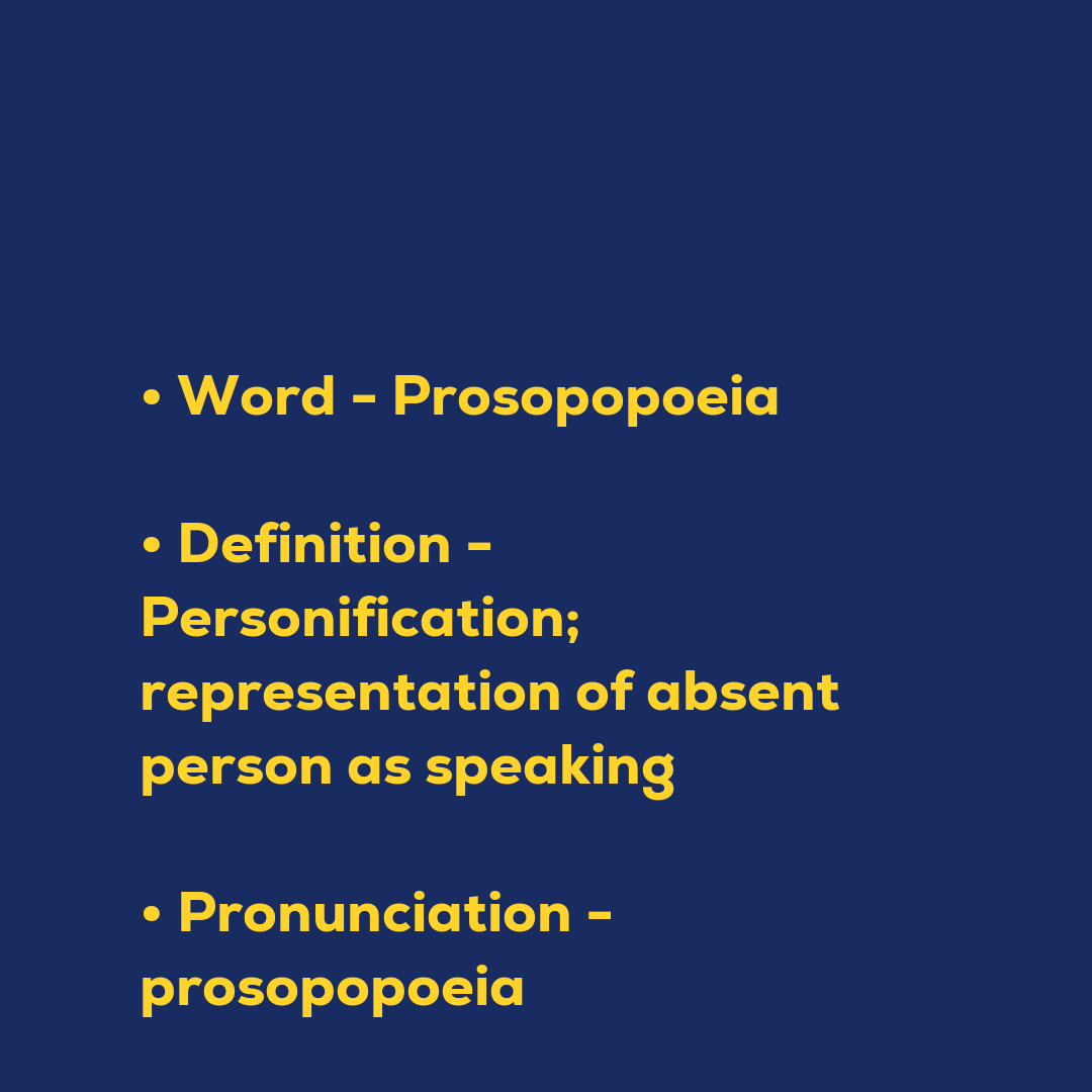 Prosopopoeia
