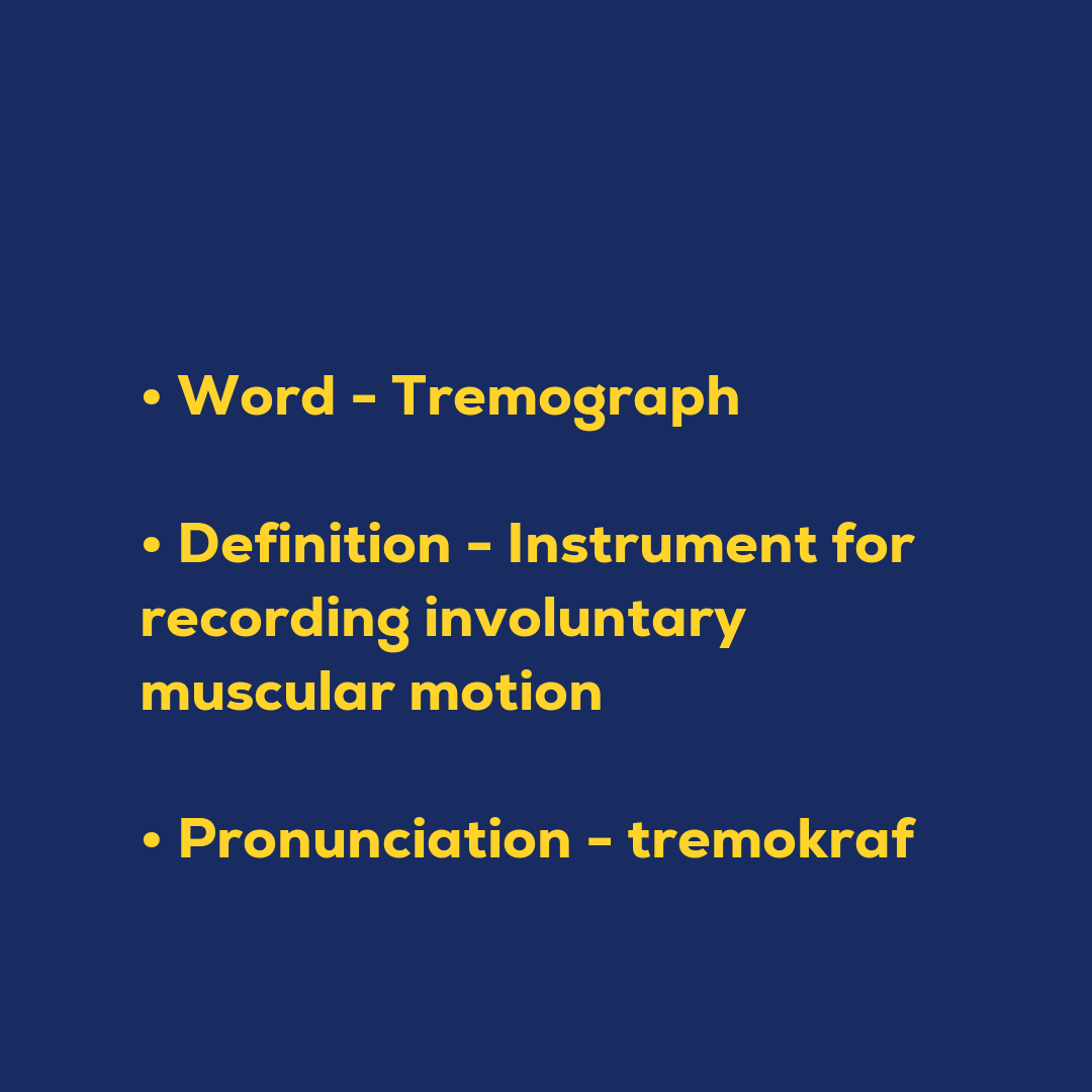 Random Words - Tremograph