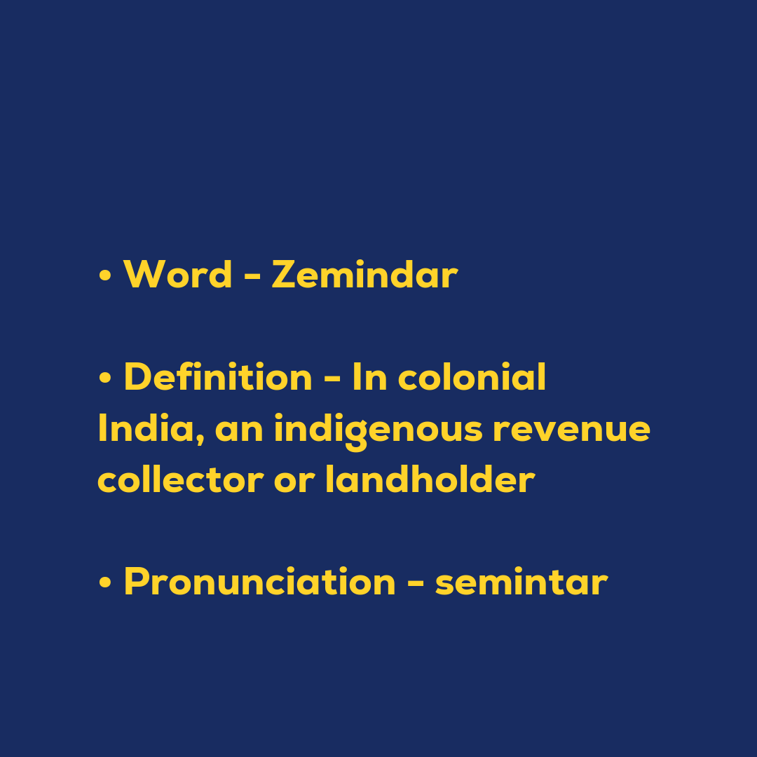 Random Words - Zemindar