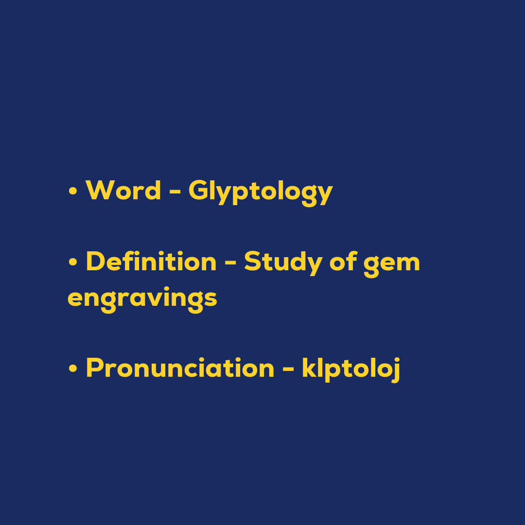 Random Words - Glyptology