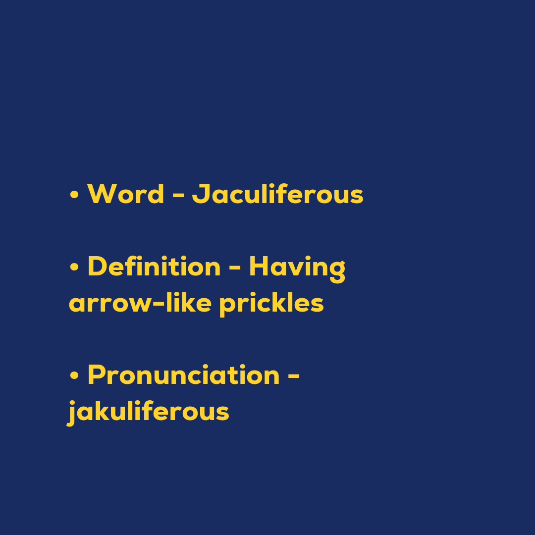 Jaculiferous