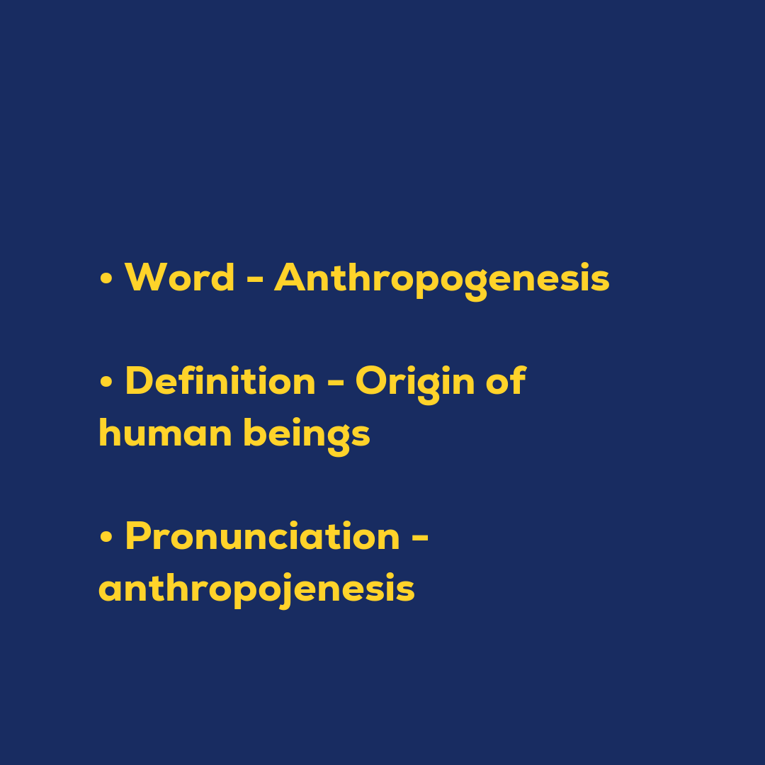 Anthropogenesis