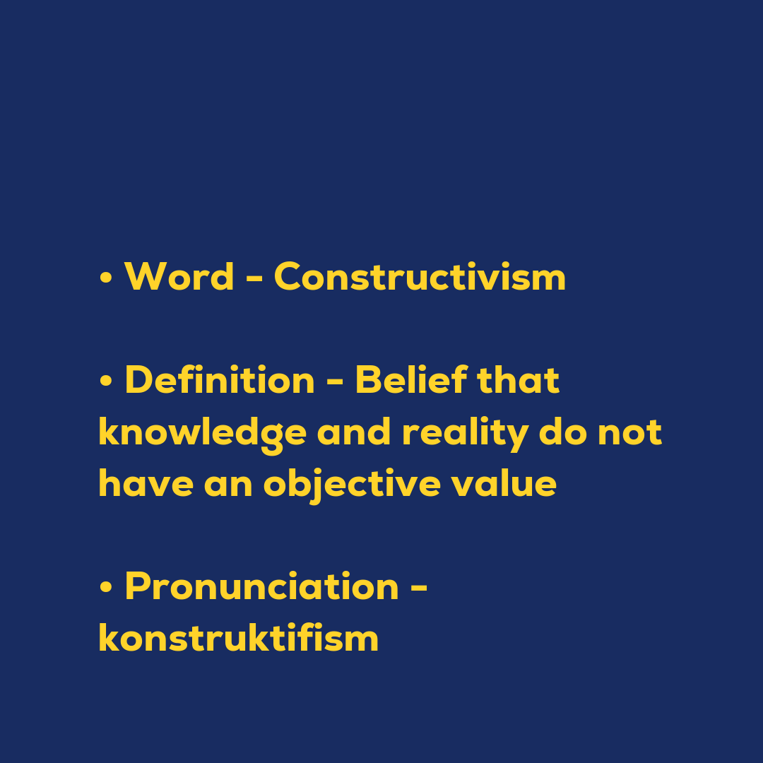 Random Words - Constructivism