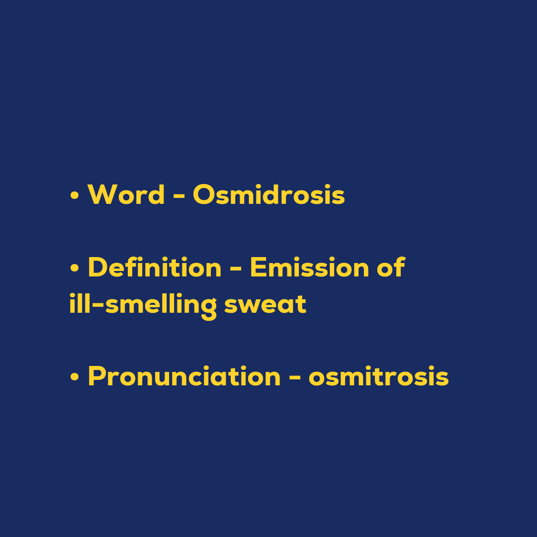 Random Words - Osmidrosis