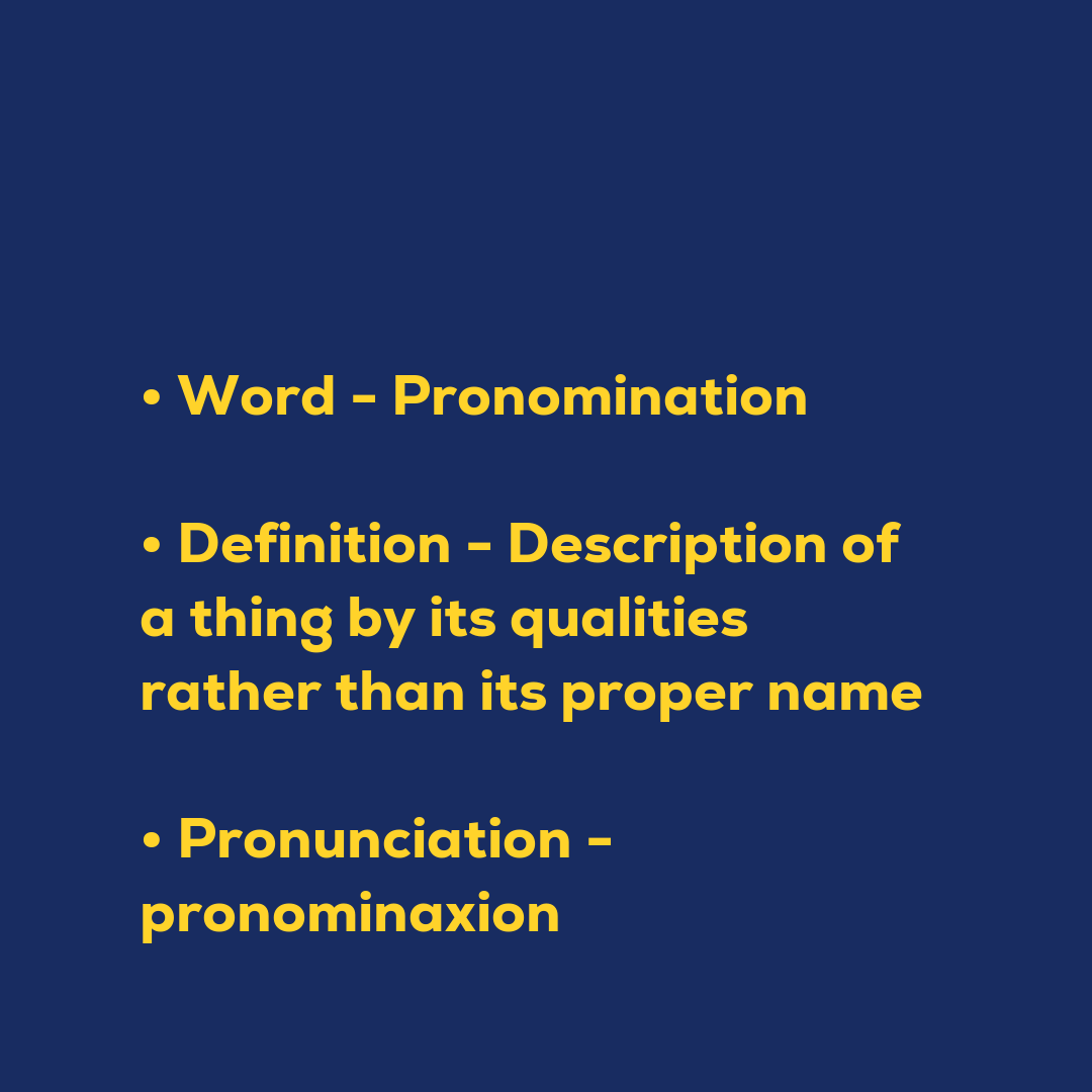 Pronomination