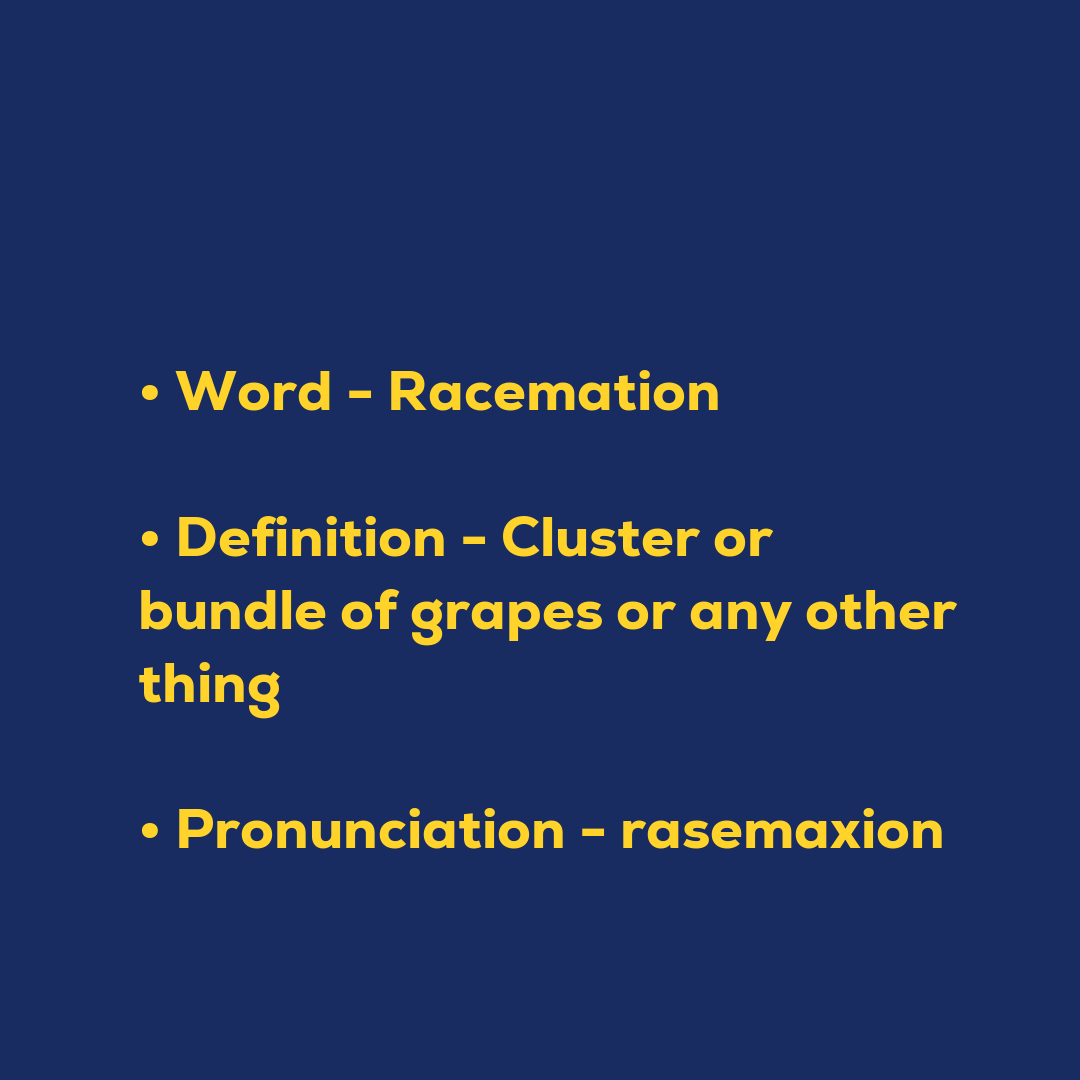 Random Words - Racemation