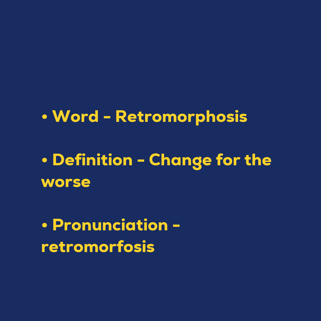 Random Words - Retromorphosis