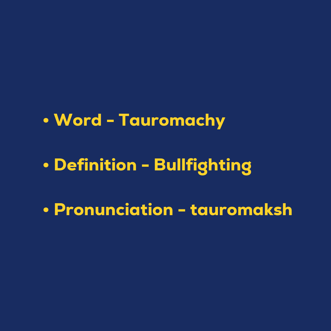 Random Words - Tauromachy
