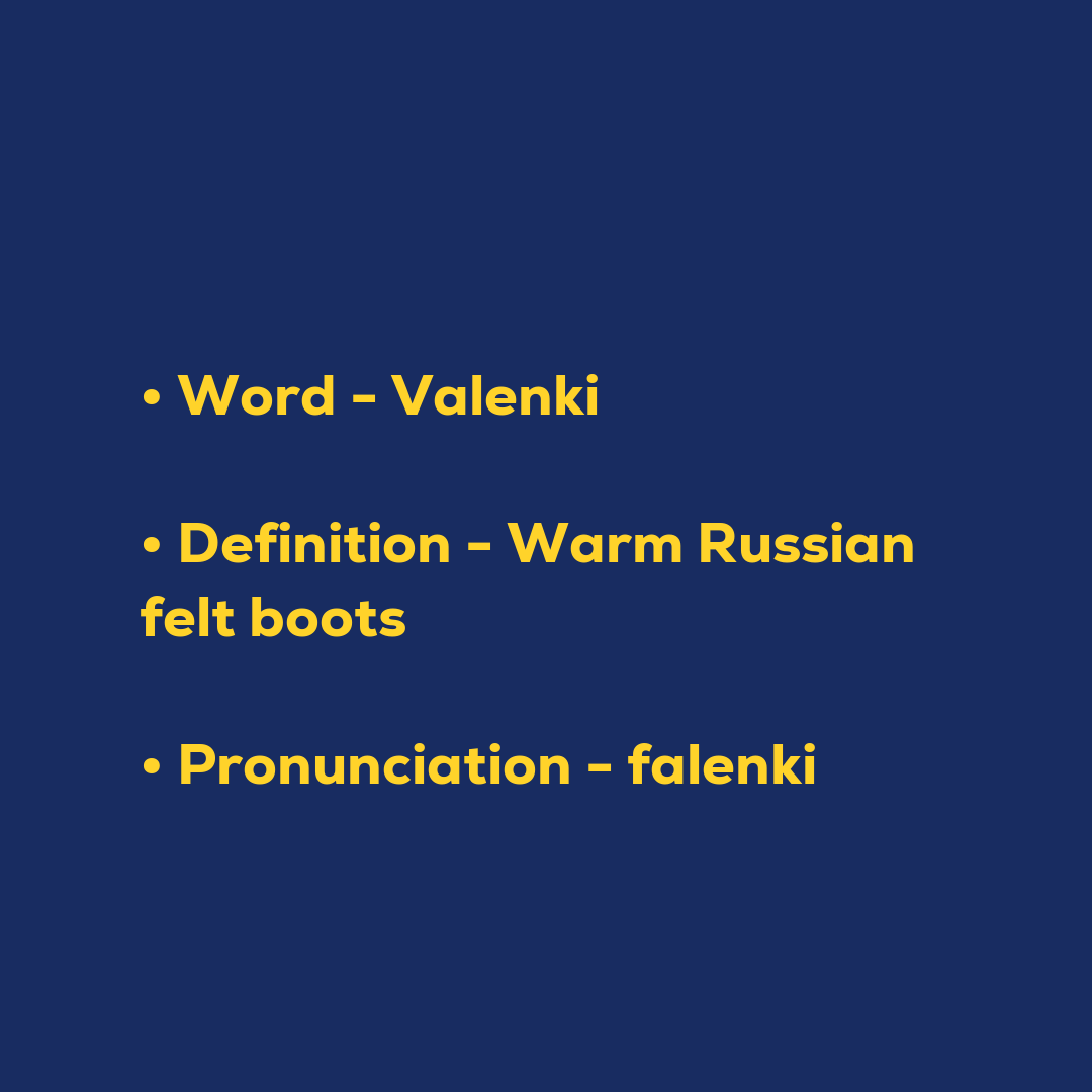 Random Words - Valenki