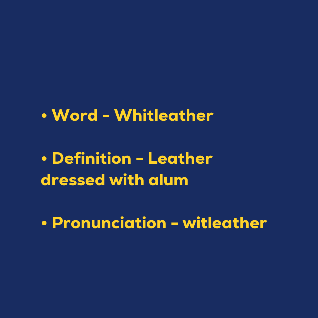 Random Words - Whitleather