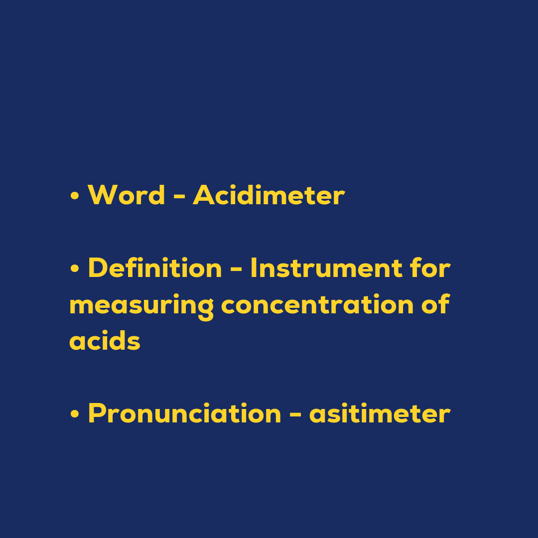 Random Words - Acidimeter