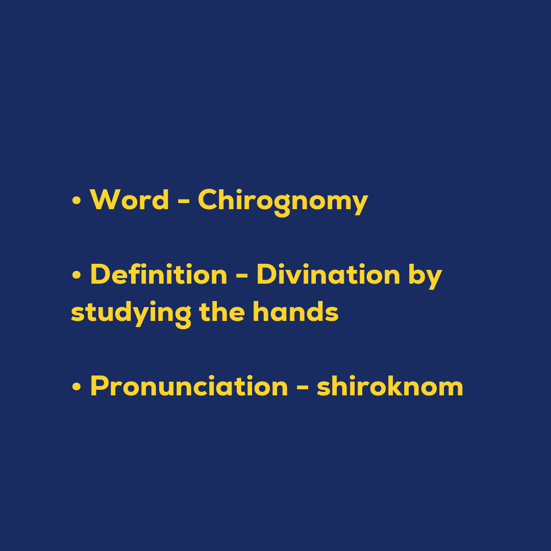Random Words - Chirognomy