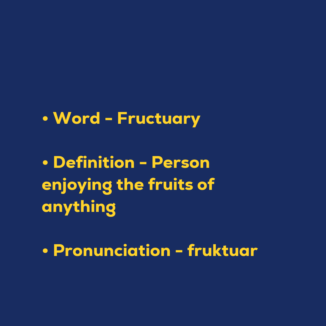 Random Words - Fructuary