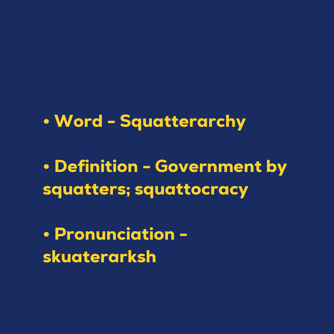 Random Words - Squatterarchy