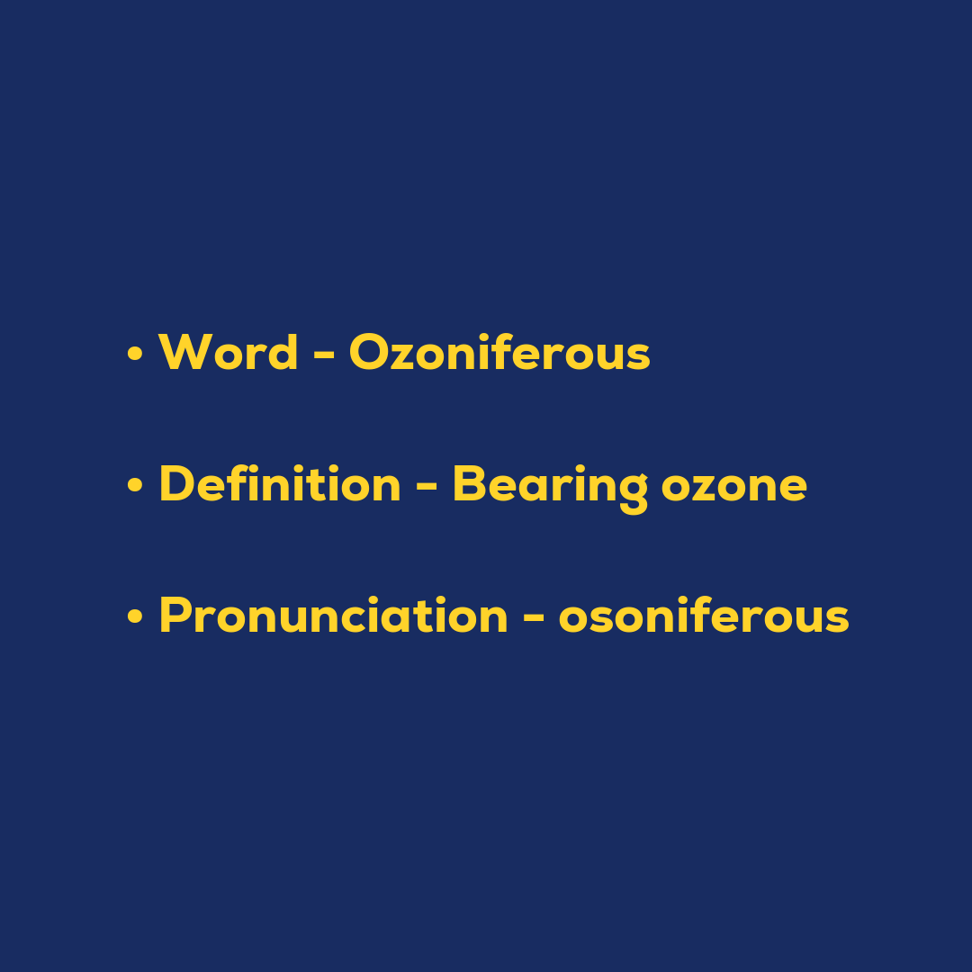 Ozoniferous